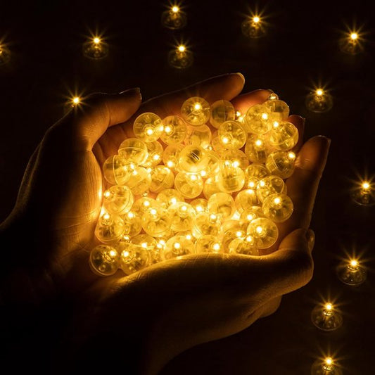 Partizzle 50x Mini LED Lampjes – Ballon & Feestverlichting – Warm Wit – Party Decoratie