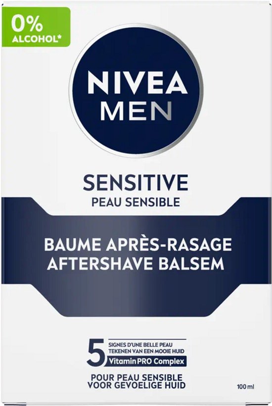 NIVEA MEN Sensitive Aftershave Balsem - voor de Gevoelige Huid - Trekt Snel In - Alcoholvrij - 100ml