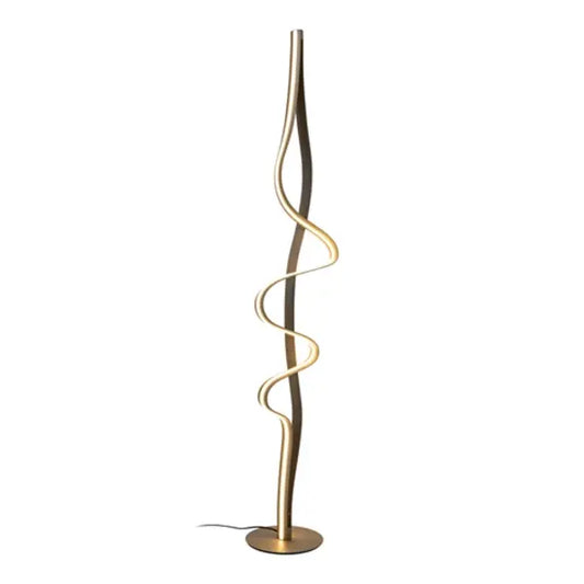 Lucide Lambada Vloerlamp - LED - Dimbaar - 20 x 33 x 163 cm - Mat Goud/Messing