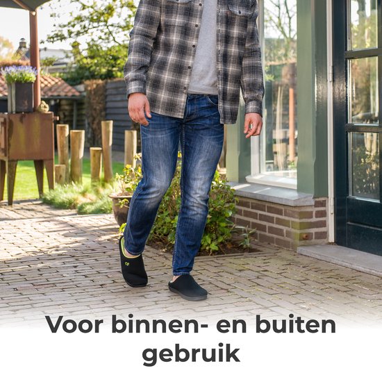 Pantoffels Heren - Sloffen - Maat 40/41 - Grijs - Anti-slip - Comfeet