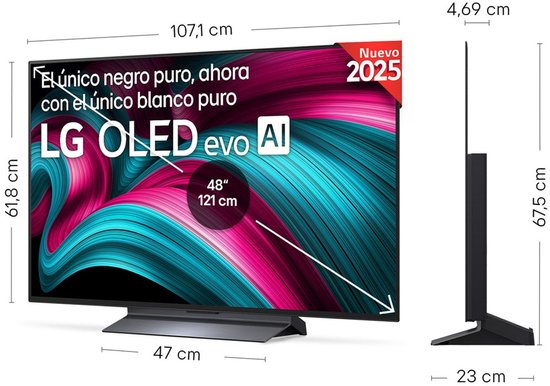 LG C5 OLED48C55LA - 48 inch - 4K OLED Evo - 2025 - Smart TV