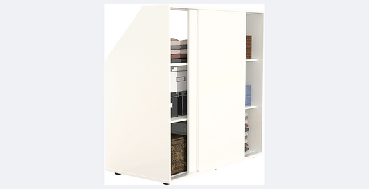 VDD Witte schuine wand kast 100×100×50 cm – compacte opbergkast voor zolder of slaapkamer