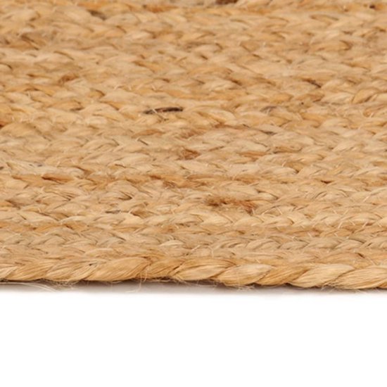 vidaXL - Tapijt - rond - 240 - cm - gevlochten - jute
