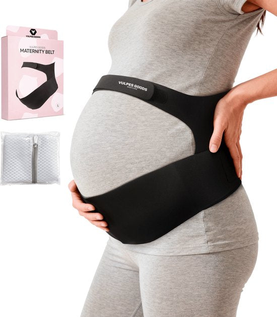 Vulpes Goods® Babycare - Buikband Zwangerschap - Verstelbare Zwangerschapsband - Buikband voor Zwangerschap - Onzichtbaar & Ademend - Buik & Rugsteun - Maat L - Bekkenband - Pregnancy Belt - Bekkenbrace - incl. Waszak