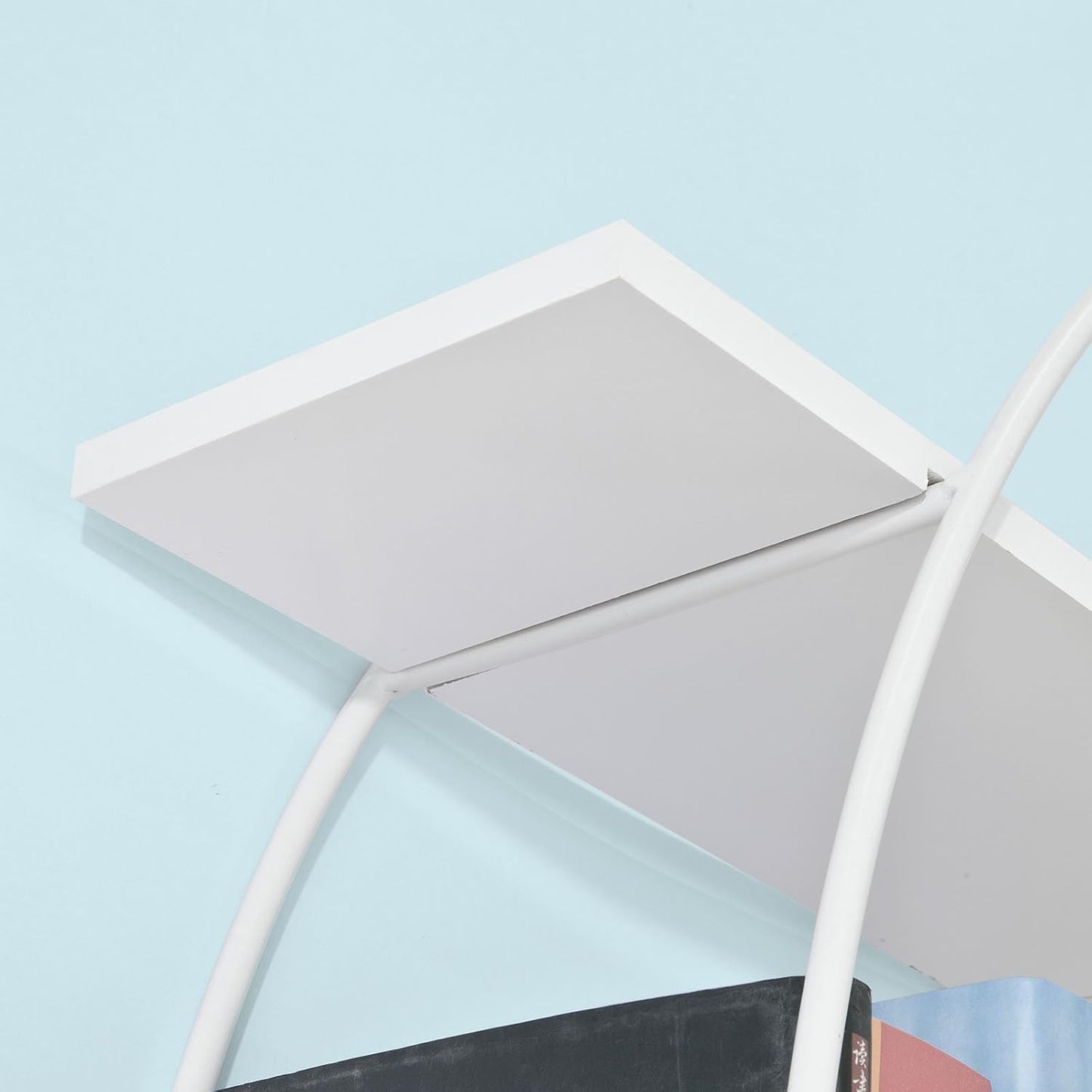SoBuy Wandplank Opbergrek 3 Niveaus - 53x17x90 cm - Wit