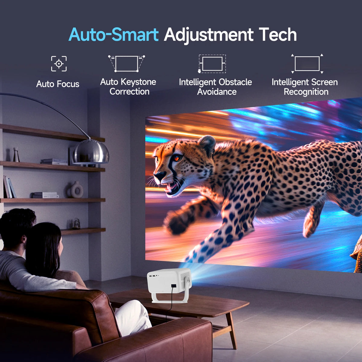 Magcubic L018 4K Smart Projector – Native 1080P – WiFi 6 & Bluetooth 5.4 – 650 ANSI – Autofocus & Auto Keystone – 224 x 151 x 173 mm