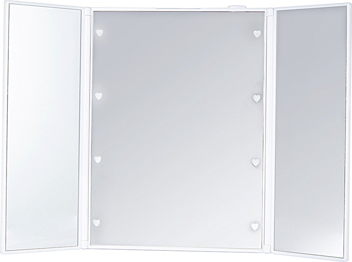 Fuegobird Spiegel met LED Draagbare verlichting - Make-upspiegel - Wit