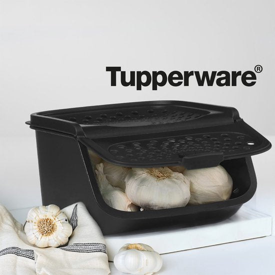 Tupperware GarlicSmart 2,3L - Knoflookcontainer - BPA-vrij - Voorraadbak voor Knoflook - stapelbaar - Keep-fresh Container - Knoflook blijft langer vers