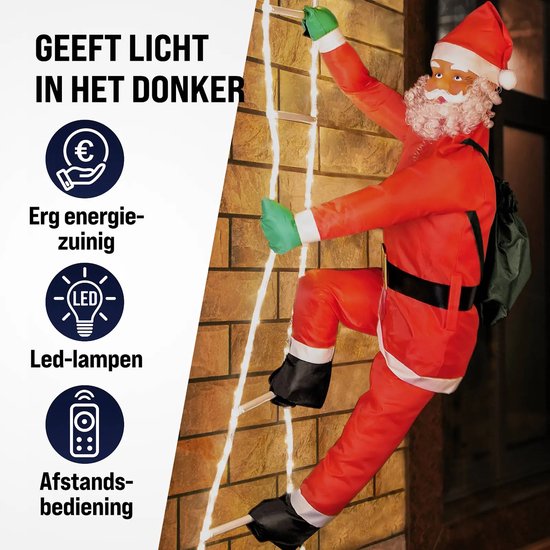 Monzana LED Kerstman 240cm - Binnen/Buiten – Incl. Afstandsbediening