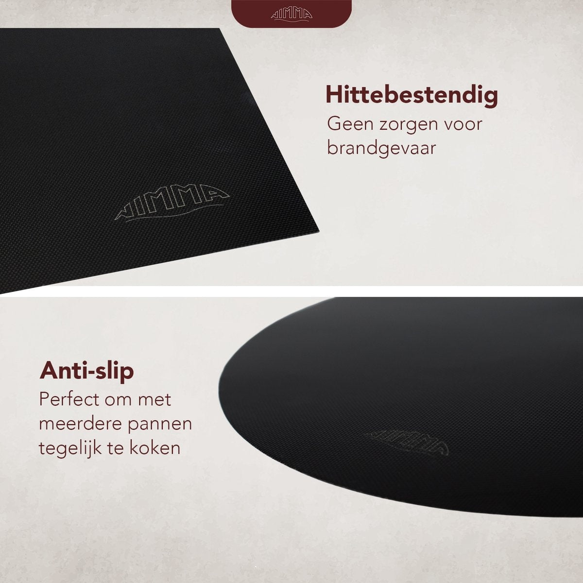 Nimma® Inductie Beschermer - Set van 5 - Inductiemat Rond en Vierkant - Tot 240 graden - Ø22cm - Siliconen