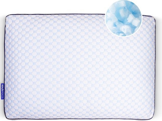 Soulsnooze Memory Foam Hoofdkussen Dawn - Aanpasbaar Design - wit - 50x70cm
