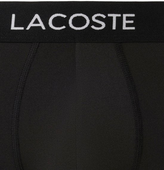 Lacoste 3-Pack Microfiber Boxershorts Trunk Heren - Zwart - maat M