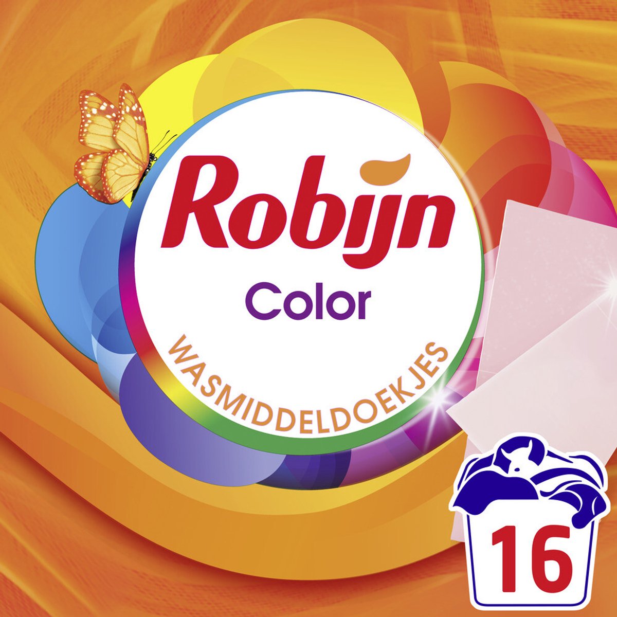 Robijn Color Wasmiddeldoekjes – 10 Verpakkingen – 160 Wasstrips – Kleurbehoud