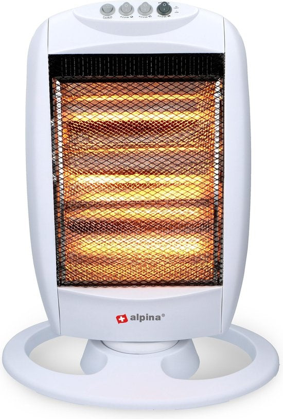 alpina Elektrische Kachel - Halogeen Heater - 3 Warmtestanden - 1200W