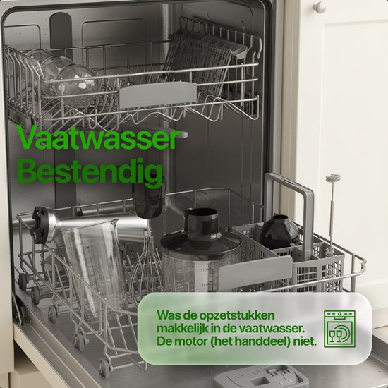 MATTI® - Staafmixer Set 5in1 - Elektrische Staafmixer - Hakmolen - Blender - Melkopschuimer - 1500W