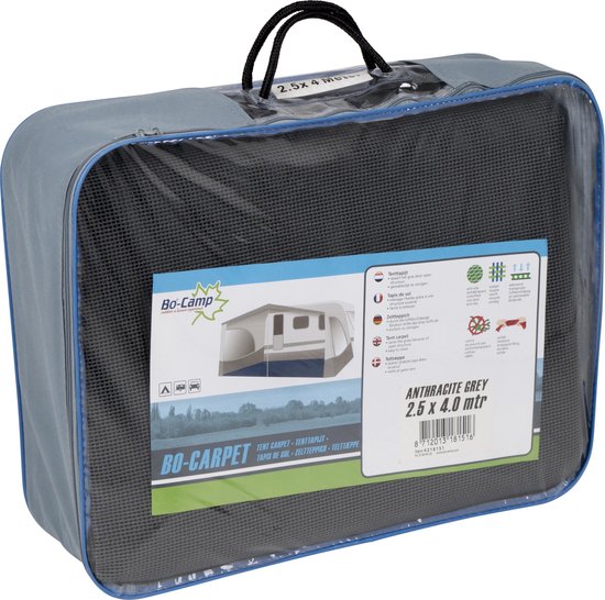 Bo-Camp - Tenttapijt - Bo-Carpet - 5x3 Meter - Antraciet