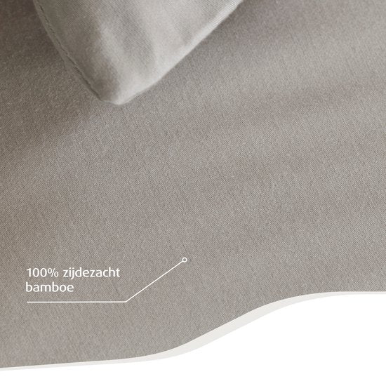 Home by TEMPUR - Topper Hoeslaken - 90 x 200 x 9 cm - Nature & Bamboevezels - Zijdezacht & Strijkvrij - Slaapkamer & Comfort - Drogerbestendig en kreukvrij