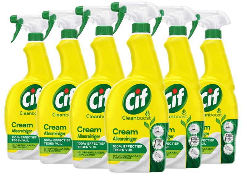 6x CIF Cream Allesreiniger Spray – 700 ml – Effectief en Veelzijdig