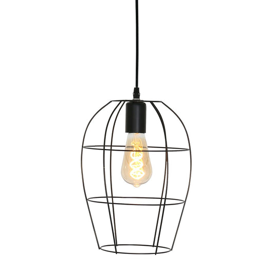 Hanglamp Minimalics 2705ZW – Zwart, verstelbaar van 35 cm tot 185 cm, Scandinavisch design, met E27 fitting, van merk Mexlite, gemaakt van metaal, kunststof en elektronica