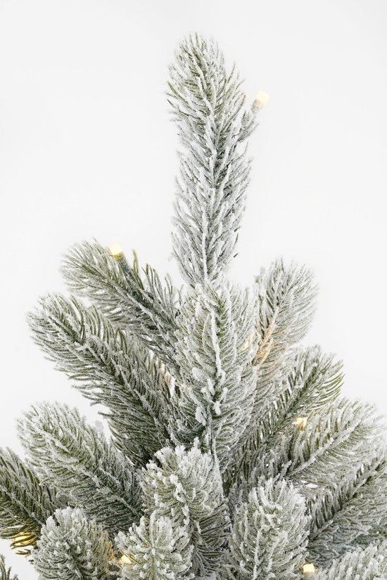 Black Box Trees Nagoya Kunstkerstboom met Verlichting - Kunstboom H90 x D42 cm - Kunst Kerstboom Besneeuwde Takken - in Kunststof Pot - Kerstdecoratie voor Binnen - met Batterij en Timer - 175 Tips