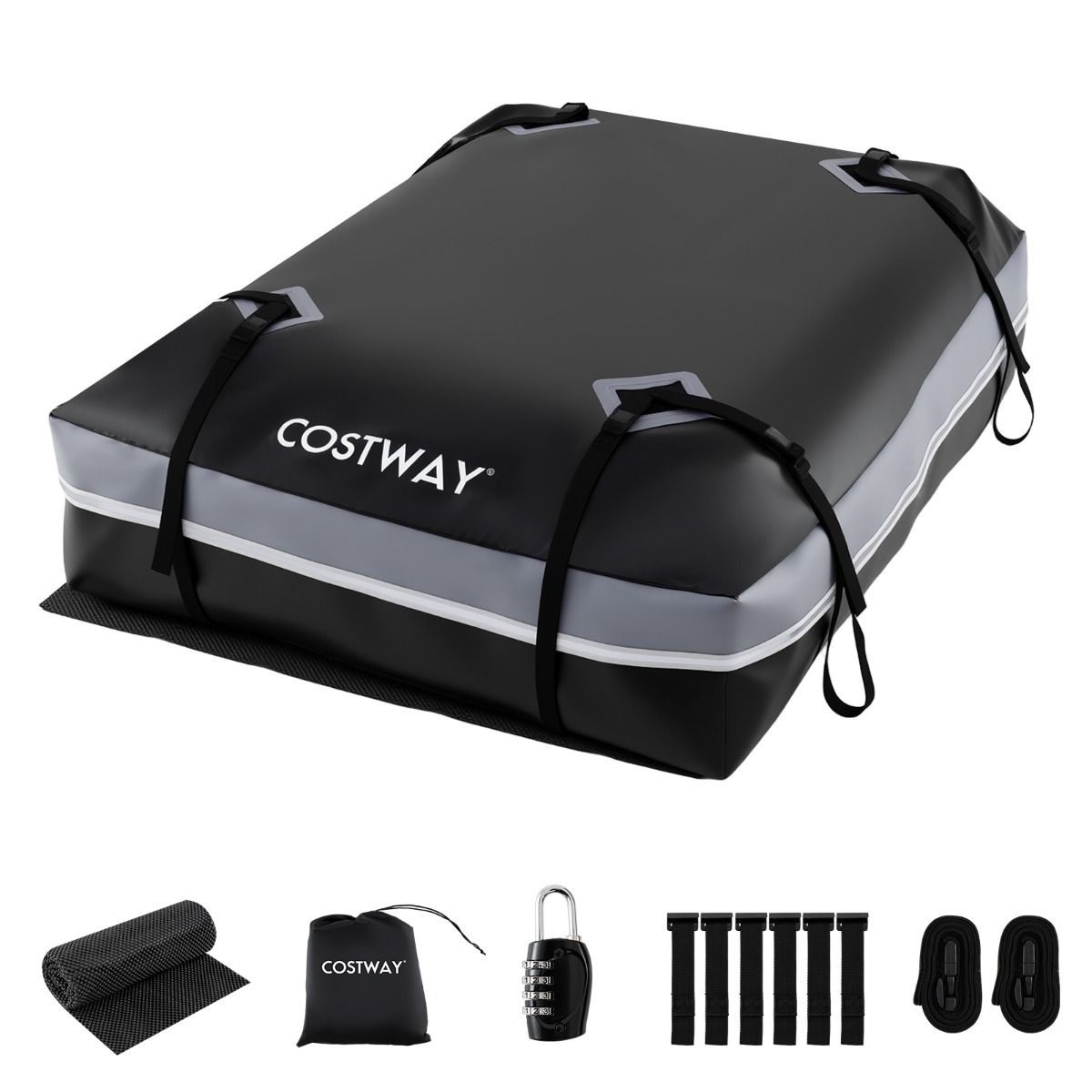 Coast Dakkoffer Auto - 600 L - Waterdicht en Antislip - Grijs