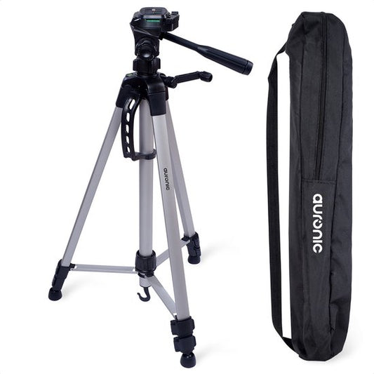 Auronic Statief - Camera - Telefoon - Iphone - Tripod met Smartphonehouder - Zilvergrijs