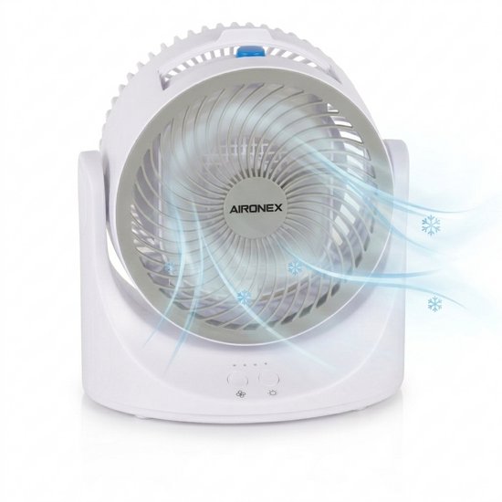 Mini Aircooler – Persoonlijke Luchtkoeler met Ice Box – Draagbare Ventilator & Luchtbevochtiger – Oplaadbaar – 3 Snelheden – 7 Kleuren LED – Fluisterstil