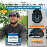 Nova Fietshelm - Met Voor- en Achterlichten - Optimale Zichtbaarheid en Veiligheid