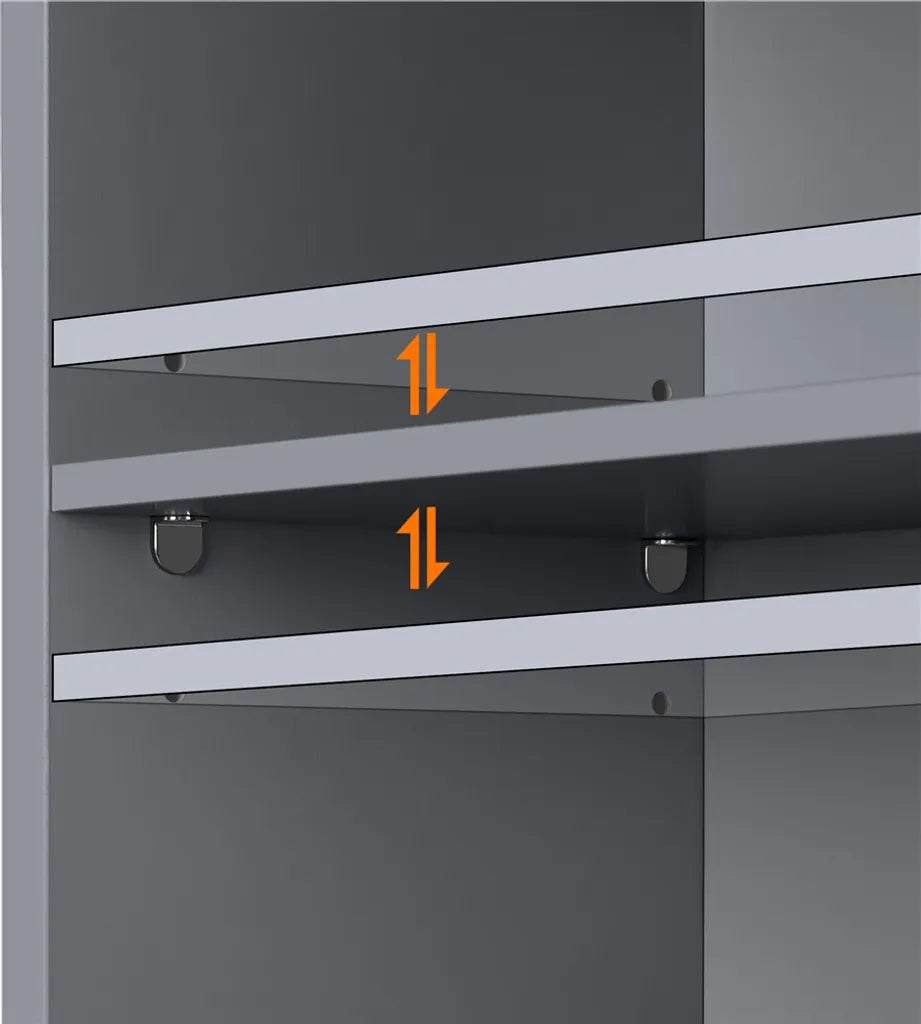 Yaheetech Badkamerkast 35 x 21 x 55 cm - Donkergrijs - Wandkast met 3 Opbergvakken