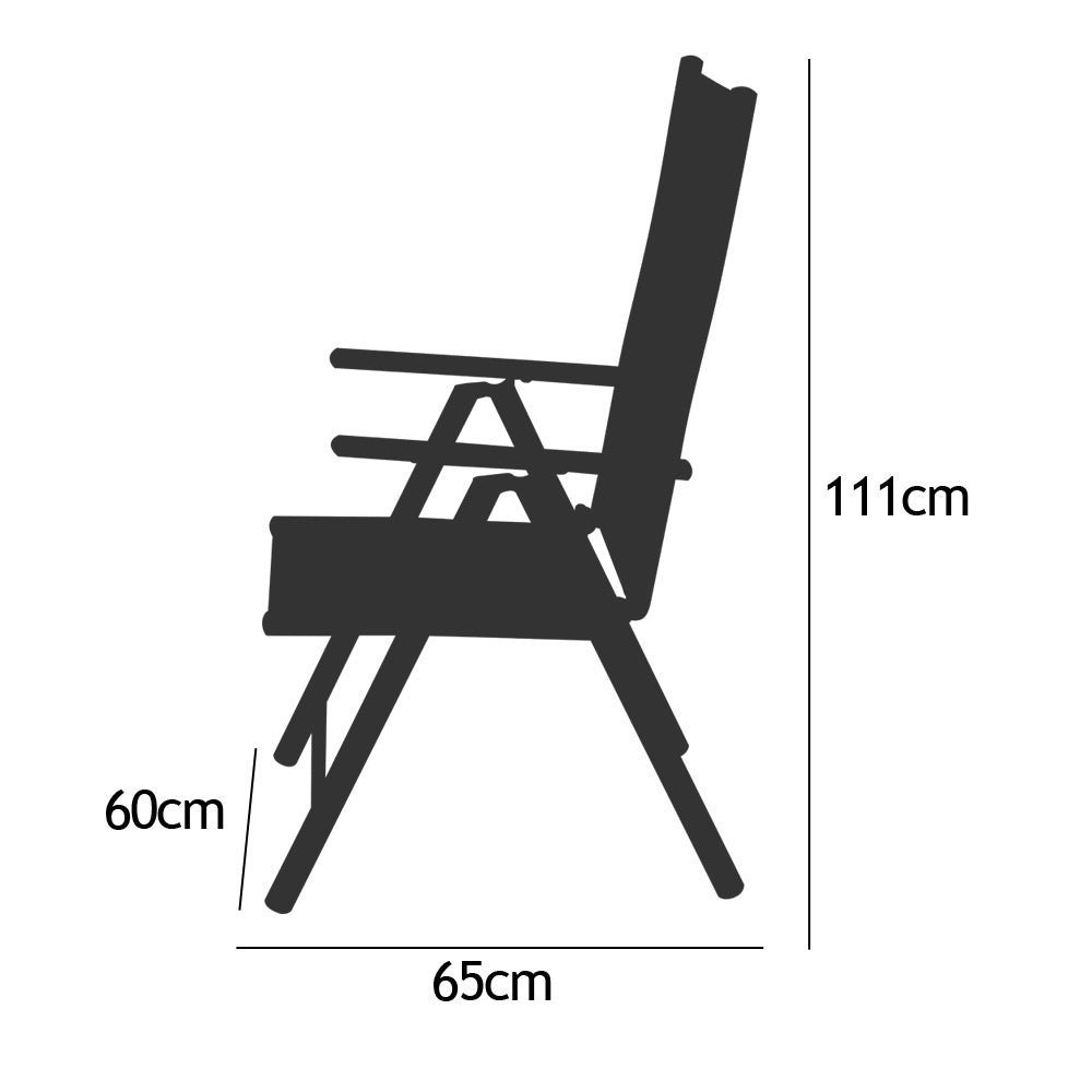 Casaria Tuinset Bern - 6 Stoelen 1 Tafel Aluminium - Antraciet