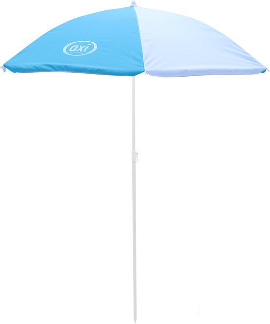 AXI Nick Zand & Water Picknicktafel in Antraciet/Bruin - Met Parasol in Blauw/Wit - Multifunctionele Picknick tafel van FSC hout - Picknick tafel voor kinderen van hout