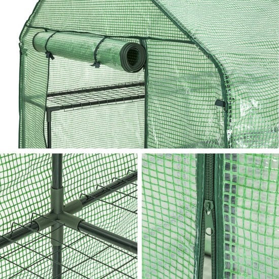 tectake® - Broeikas Hobbykas - Veel werkruimte - 143 x 143 x 195 cm - 401860
