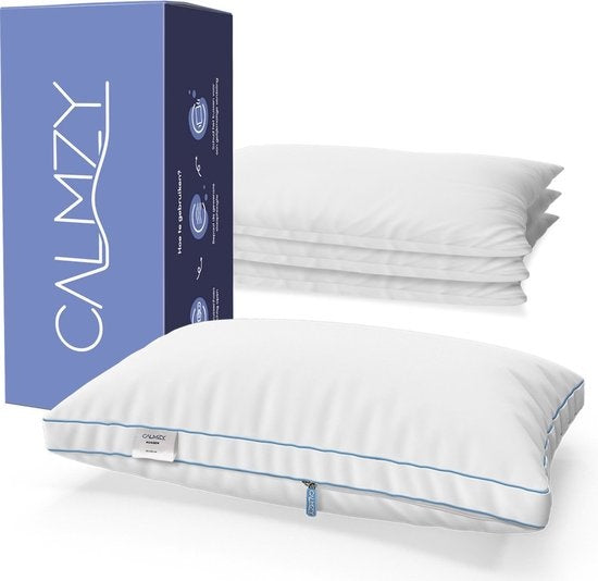 Calmzy Verstelbaar kussen - hoofdkussens slaapkamer- hoofdkussen nekklachten - hoofdkussen 50x60 - hoofdkussen zijslaper