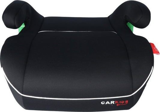 Carkids i-Size Zitverhoger Alfie - Isofix aansluiting - Voldoet aan I-Size R-129 Norm - Voor kinderen van 125-150cm – Afneembare & wasbare hoes - Zwart/Wit