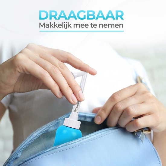 PurelyGoods® Peri-fles - Draagbare Bidet - Vaginale Douche - Perineum - Zwangerschap - Postpartum Spoelfles - 450ML - Blauw