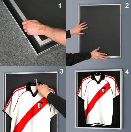 Framebox Zilver geschikt voor shirt 70x90cm