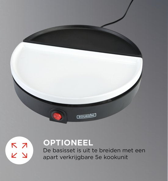 Bourgini Chef's Dinner Party Gourmetstel – 4-5 Personen – Bakplaat – Volledig Vaatwasserbestendig – Inclusief Opbergtas