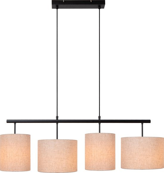 Lucide MAYA - Hanglamp - 4xE27 - Beige - Japandi