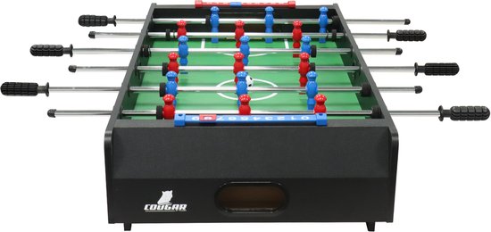 Cougar Voetbaltafel Mini – 3ft Tafelvoetbalspel – Compacte Voetbaltafel voor Thuis – Inclusief Voetballetjes – Zwart
