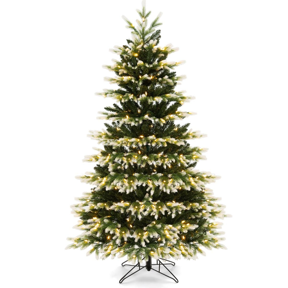 Coast Kunstkerstboom - 180 cm - 350 LED-verlichting - Sneeuweffect - Groen en wit