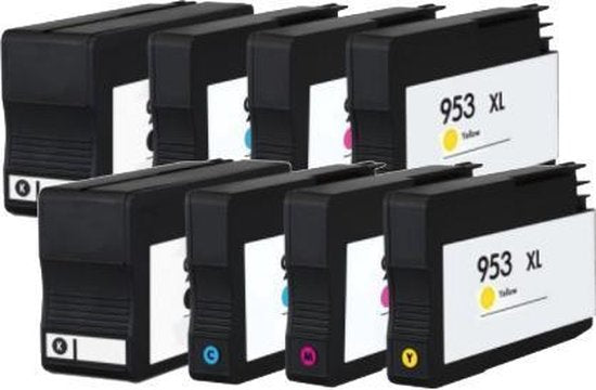 953 XL | 8 Pack | Huismerk | Cartridges voor HP | Gratis 128 GB USB Stick
