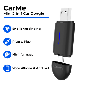 Carme Mini 2-in-1 Car Dongle Voor iPhone & Android