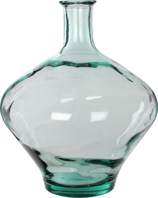 Mica Decorations Kyara Fles Vaas - H46 x Ø38 cm - Gerecycled Glas - Transparant