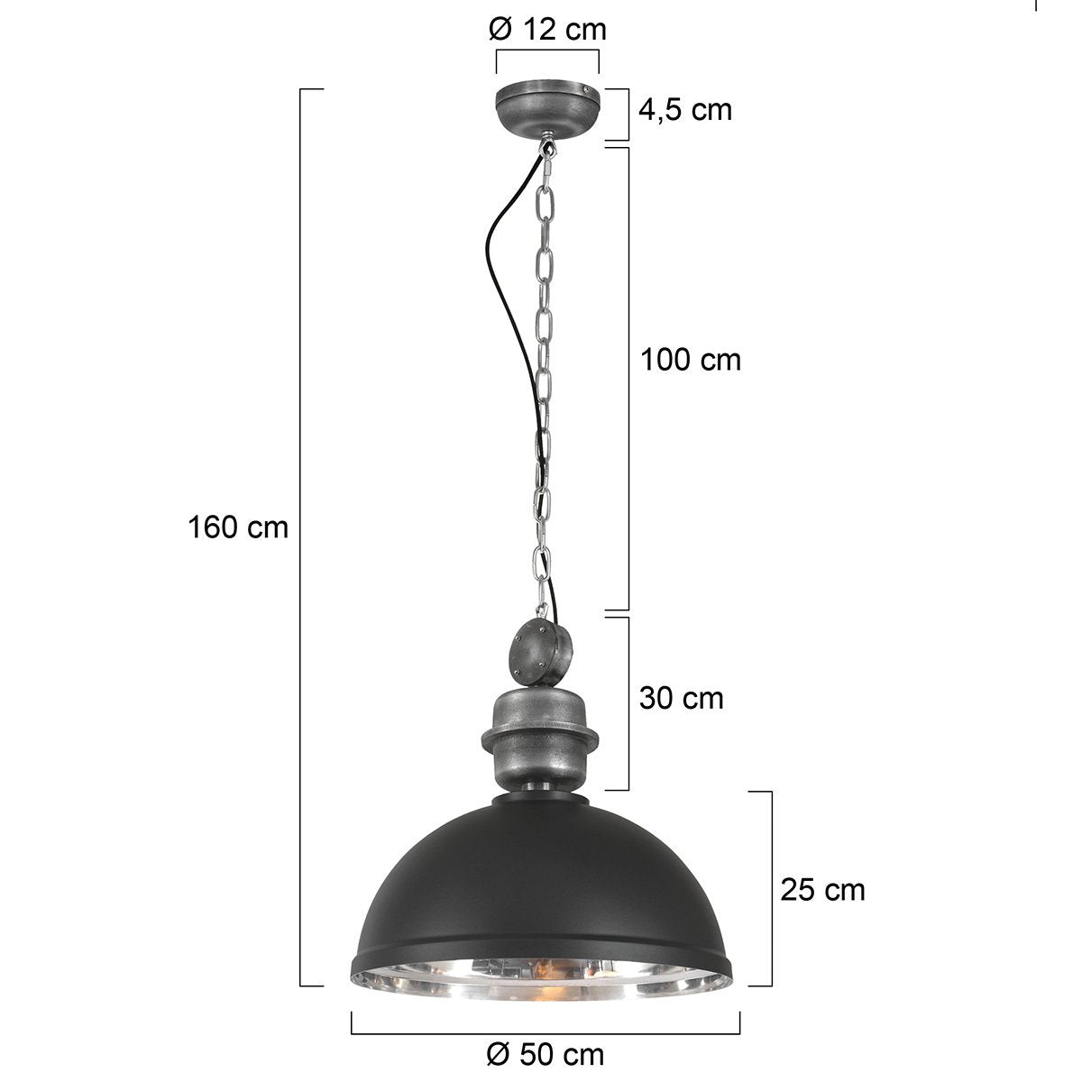 Steinhauer Hanglamp Mexlite Gaeve- zwart