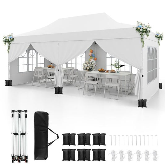 Coast Partytent - Paviljoen - Pop-up - Opvouwbaar - Met Zijwanden - Waterdicht - Met Draagtas - 300 x 600 cm – Wit
