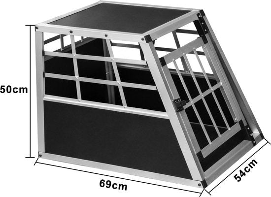 Autobench hond - bench voor auto - reisbench - hondenkooi auto - hondenhok - hondenbench - 54 cm x 69 cm x 50 cm