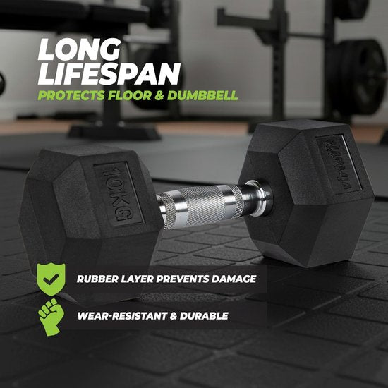 VirtuFit Hexa Dumbbell Pro - 22,5 kg - Hexagon Dumbbell - Krachttraining - Per Stuk