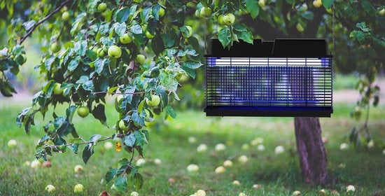 Perel Insectenverdelger, elektrisch, spanningsrooster 3000 V, uitneembare opvangbak, 100 m², zwart