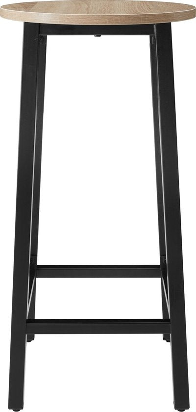 tectake - Set van 2 barkrukken "Corby" - industrieel - lichtbruin - 404333