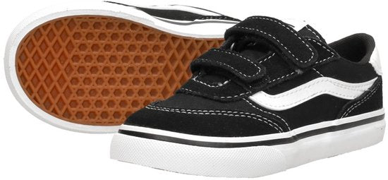 Vans Brooklyn LS V SUEDE/CANVAS ZWART/WIT Uniseks Sneakers - ZWART/WIT - Maat 23,5